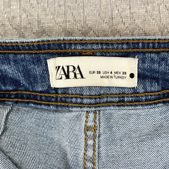 Zara Baggy Wide Leg Jeans New With Tags Women 4/24X29 high rise Blue Hip‎ Hop - Picture 3 of 9